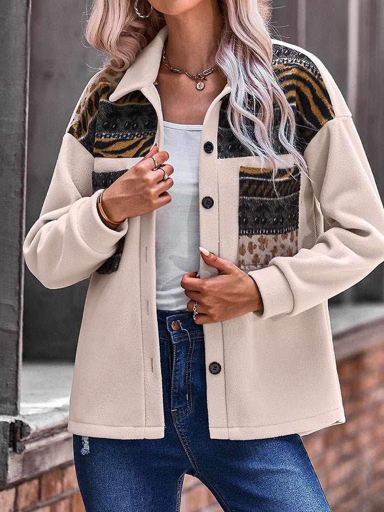 Stilla | Damefrakker Langærmede Mode Patchwork Løse Frakke