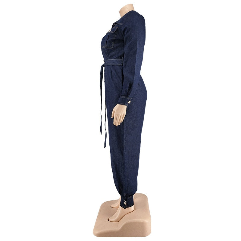 Stilla | Kvinders Denim Jumpsuit 2 5xl Mode Designer Overall Rompers (plus Størrelse)