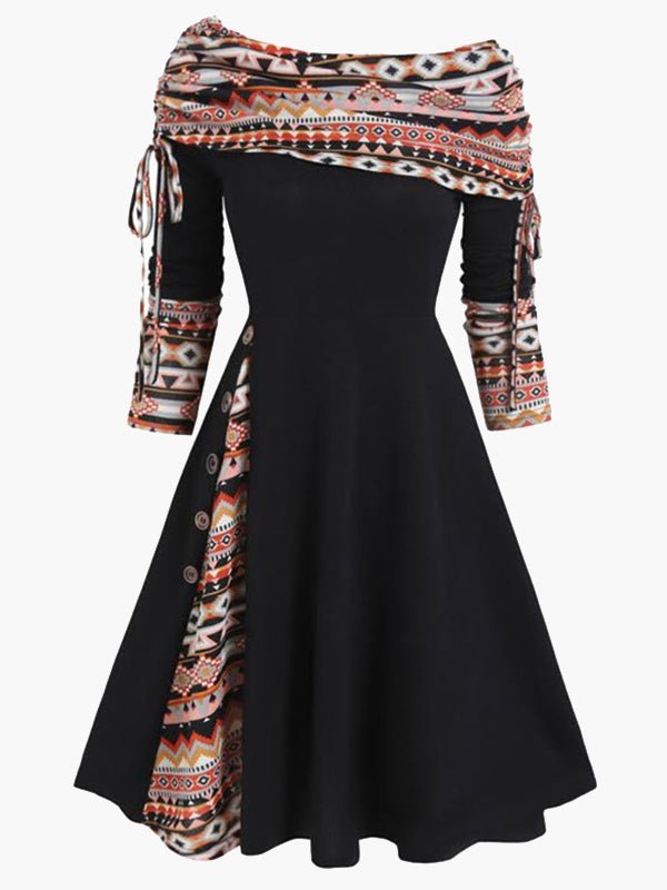 Stilla | Damernes Kjoler Off Shoulder Drawstring Langærmet Kjole