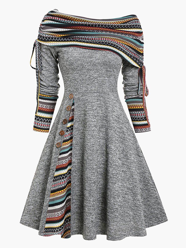 Stilla | Damernes Kjoler Off Shoulder Drawstring Langærmet Kjole