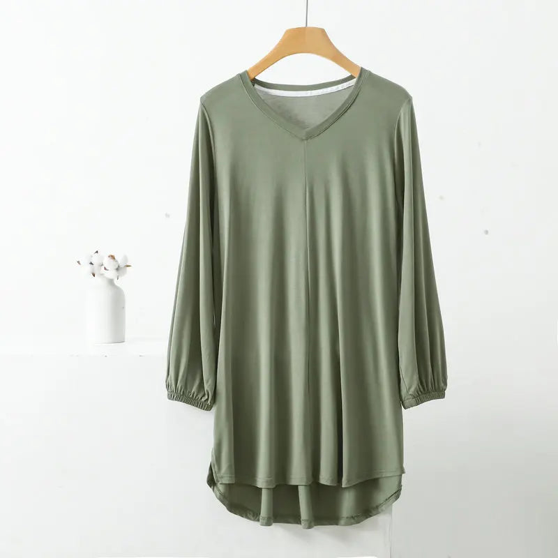 Stilla | Designer 1 8xl Høj Til Lav 3/4 Lange Ærmer Toppe (plus Størrelse)