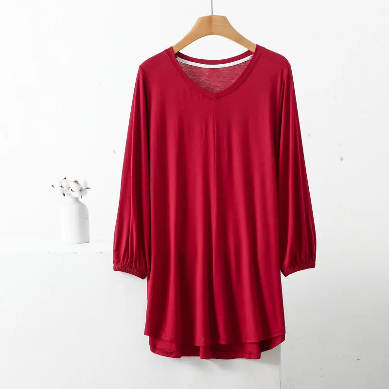 Stilla | Designer 1 8xl Høj Til Lav 3/4 Lange Ærmer Toppe (plus Størrelse)