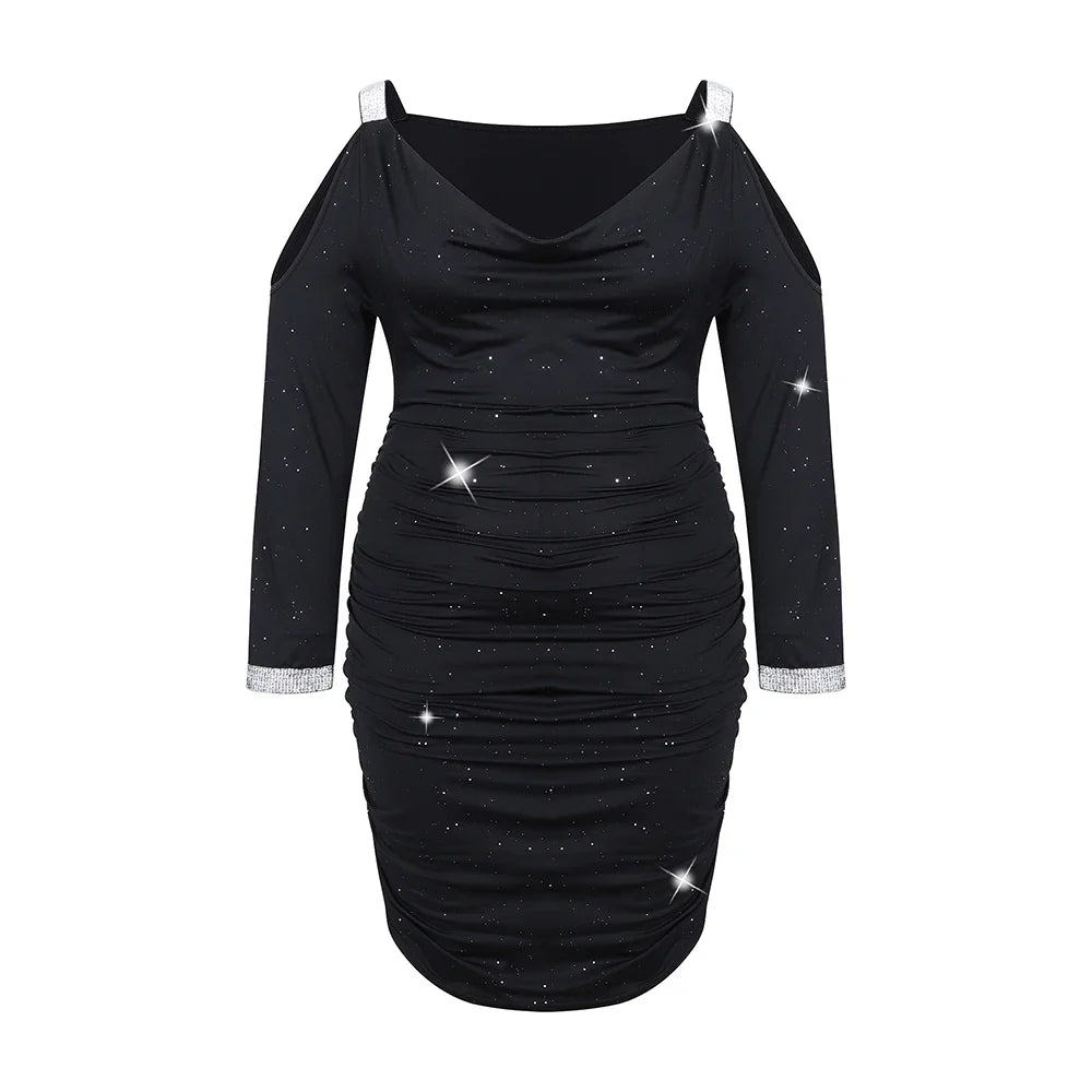 Stilla | Designer 2 6xl Off Shoulder Midi Kjoler (plus Størrelse)
