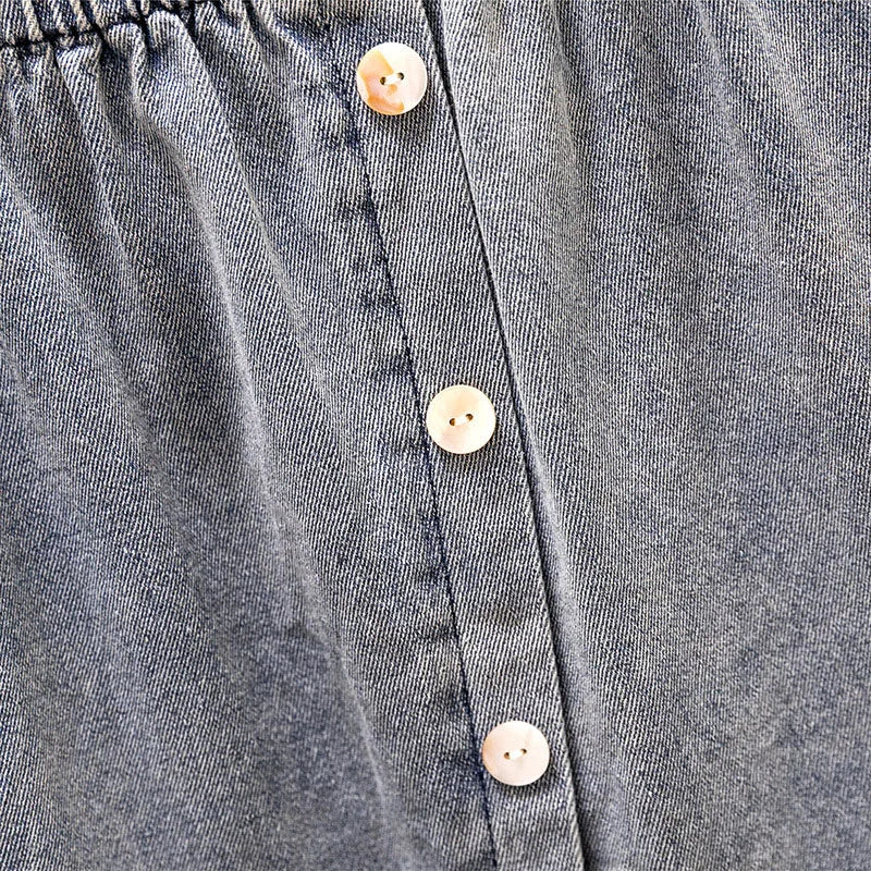 Stilla | Designer 6 9xl Korte Denim Nederdele (plus Størrelse)