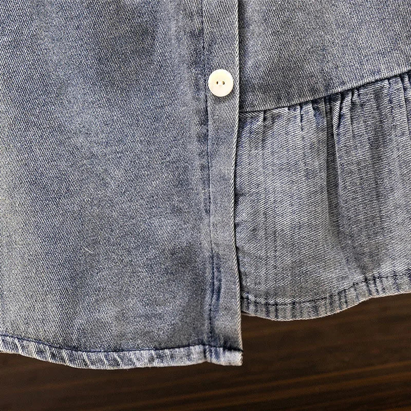 Stilla | Designer 6 9xl Korte Denim Nederdele (plus Størrelse)