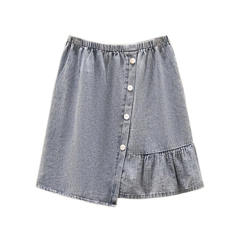 Stilla | Designer 6 9xl Korte Denim Nederdele (plus Størrelse)