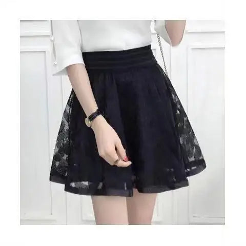 Stilla | Designer Mesh Overlay Mini Nederdele (kort)