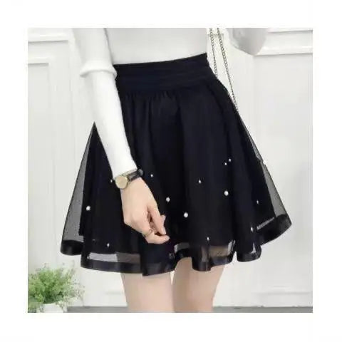 Stilla | Designer Mesh Overlay Mini Nederdele (kort)