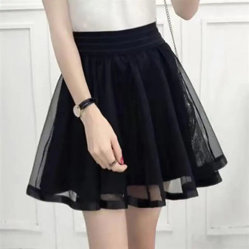 Stilla | Designer Mesh Overlay Mini Nederdele (kort)