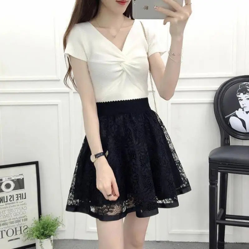 Stilla | Designer Mesh Overlay Mini Nederdele (kort)