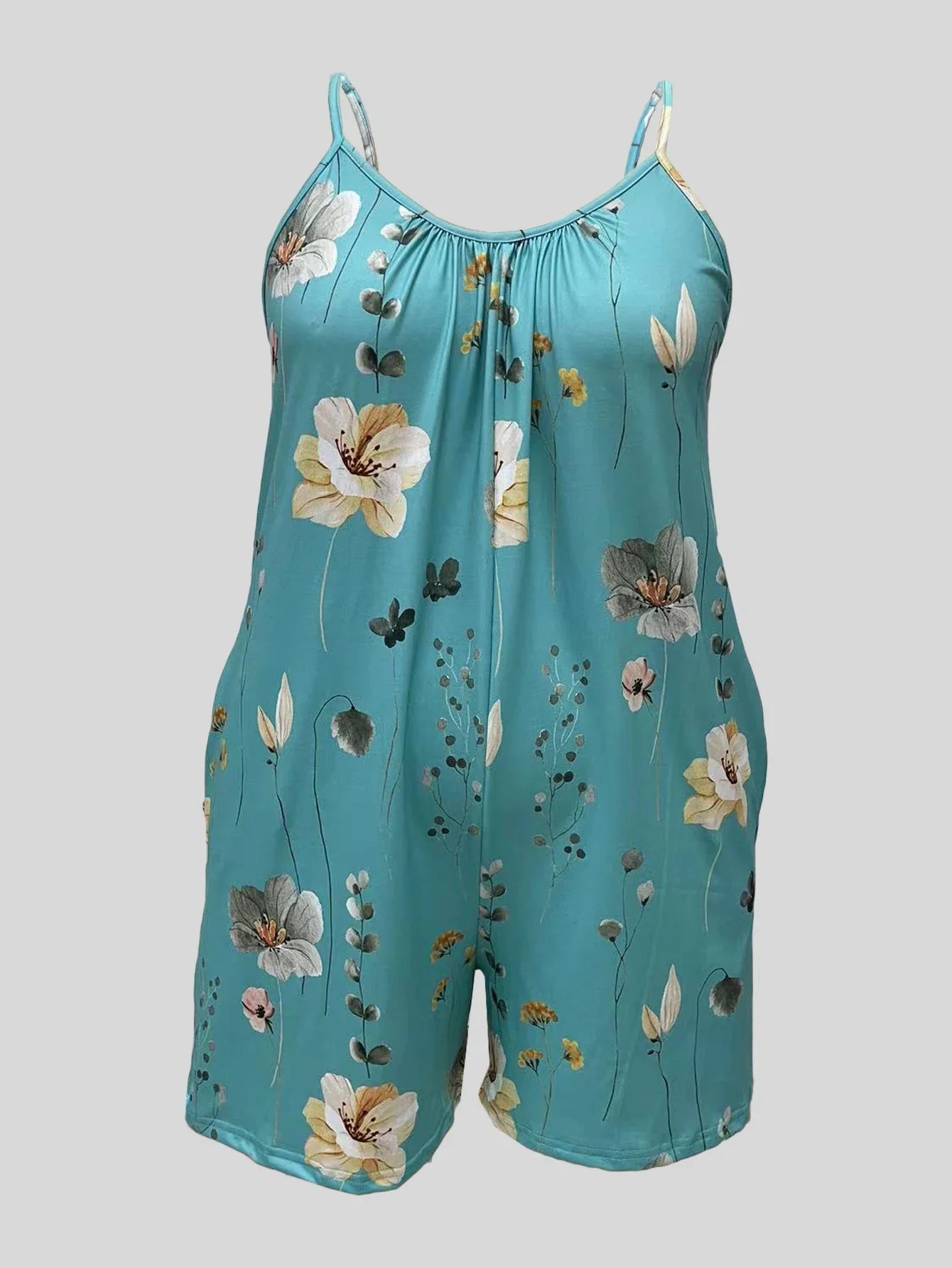 Stilla | Kvinder's Blomster Designer Mode 2 6xl Rompere Jumpsuits (plus Størrelse)