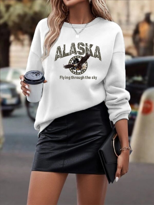 Stilla | Kvinders Hættetrøjer Langærmet Trykt Pullover Sweatshirt