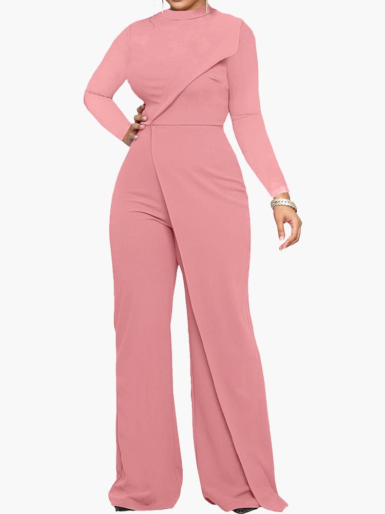 Stilla | Kvinders Jumpsuits Halv Turtleneck Uregelmæssig Langærmet Jumpsuit