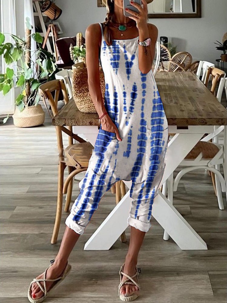 Stilla | Kvinder Jumpsuits Multifarvet Print Lomme Bib Jumpsuit