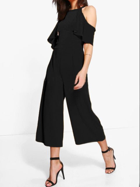 Stilla | Dame Jumpsuits Faldet Off Shoulder Bred Ben Jumpsuit
