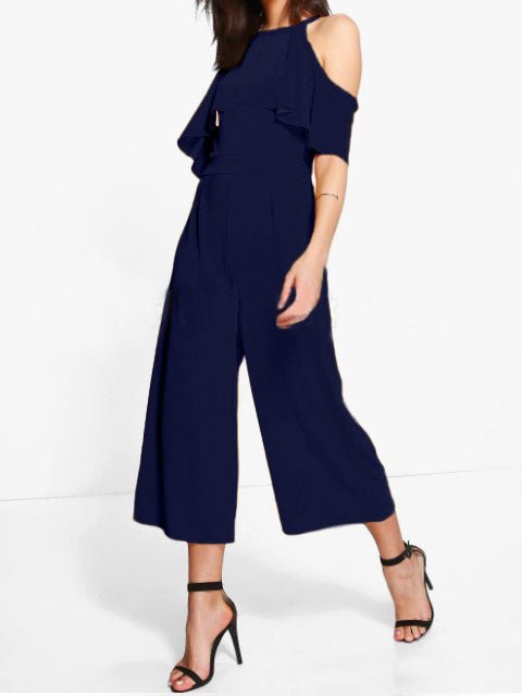 Stilla | Dame Jumpsuits Faldet Off Shoulder Bred Ben Jumpsuit