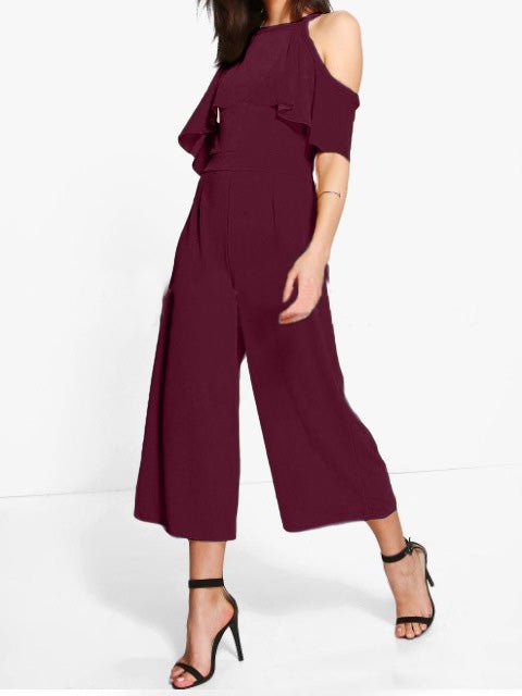 Stilla | Dame Jumpsuits Faldet Off Shoulder Bred Ben Jumpsuit