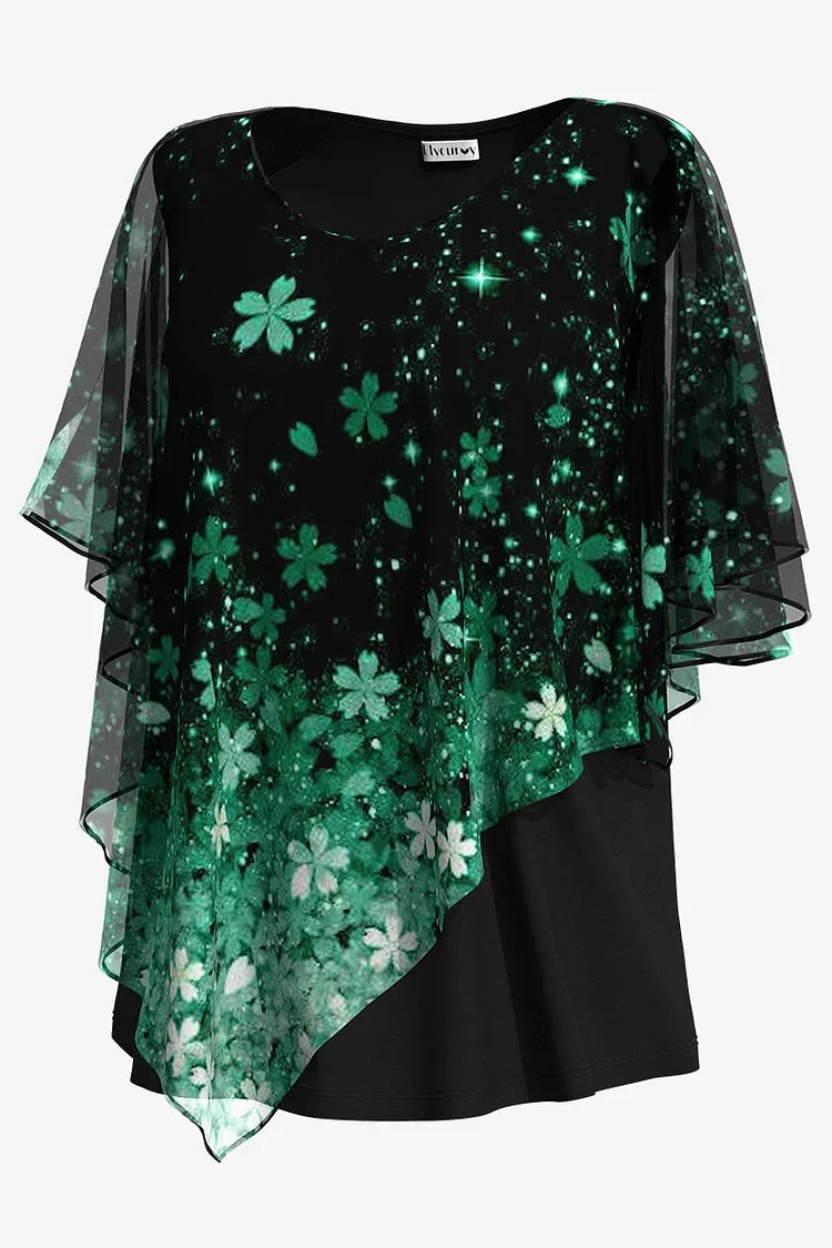 Stilla | Kvinders Mesh Paillet 3 5xl Bluser Toppe Mode Designer T-Shirts (plus Størrelse)