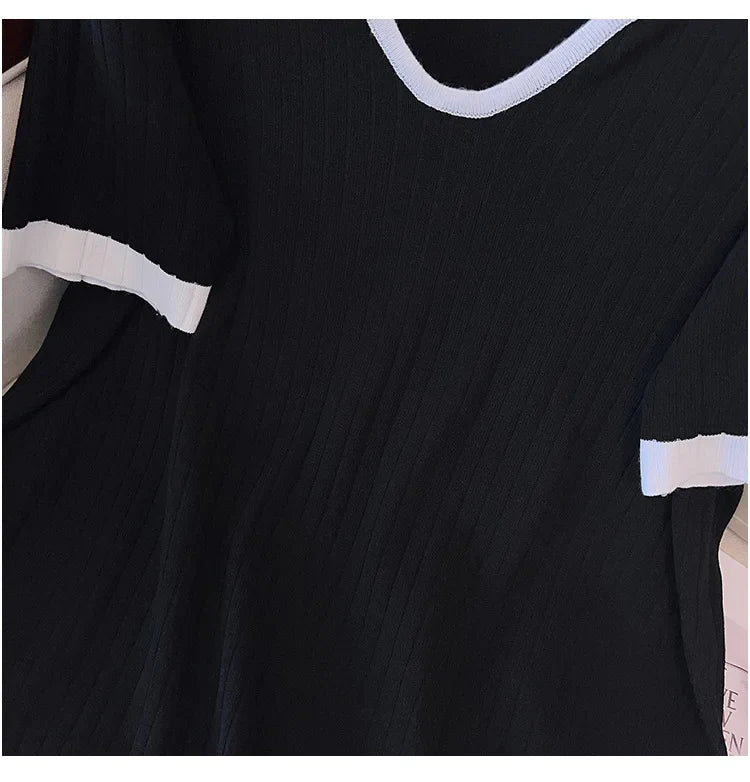 Stilla | Kvinders Patchwork V-Hals 5 10xl Bluse Mode Designer T-Shirts (plus Størrelse)