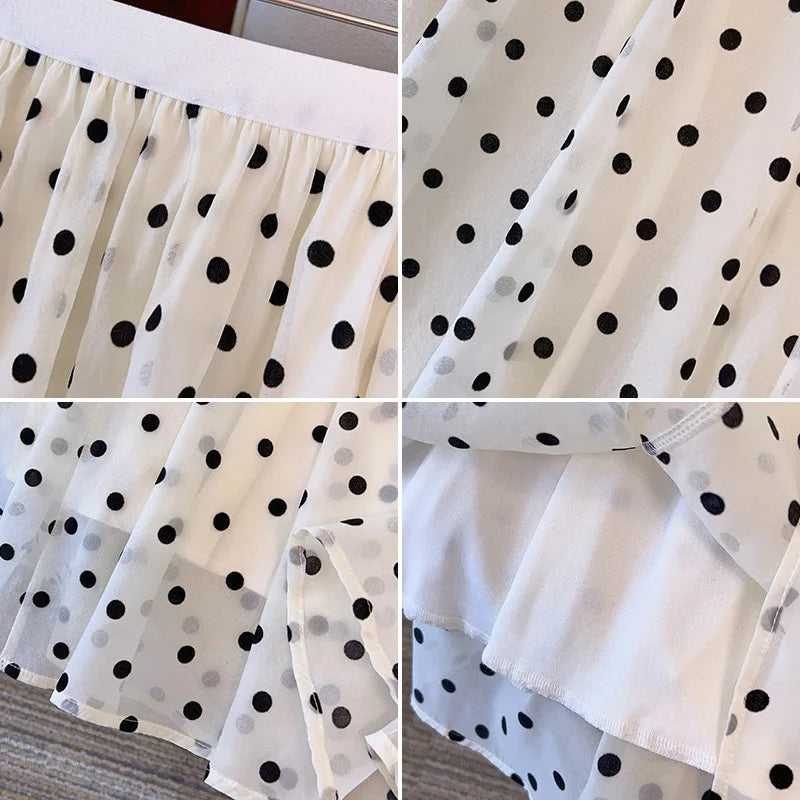Stilla | Kvinders Polka Dot A-Line Fashion Designer 4 9xl Mini Nederdele (plus Størrelse)