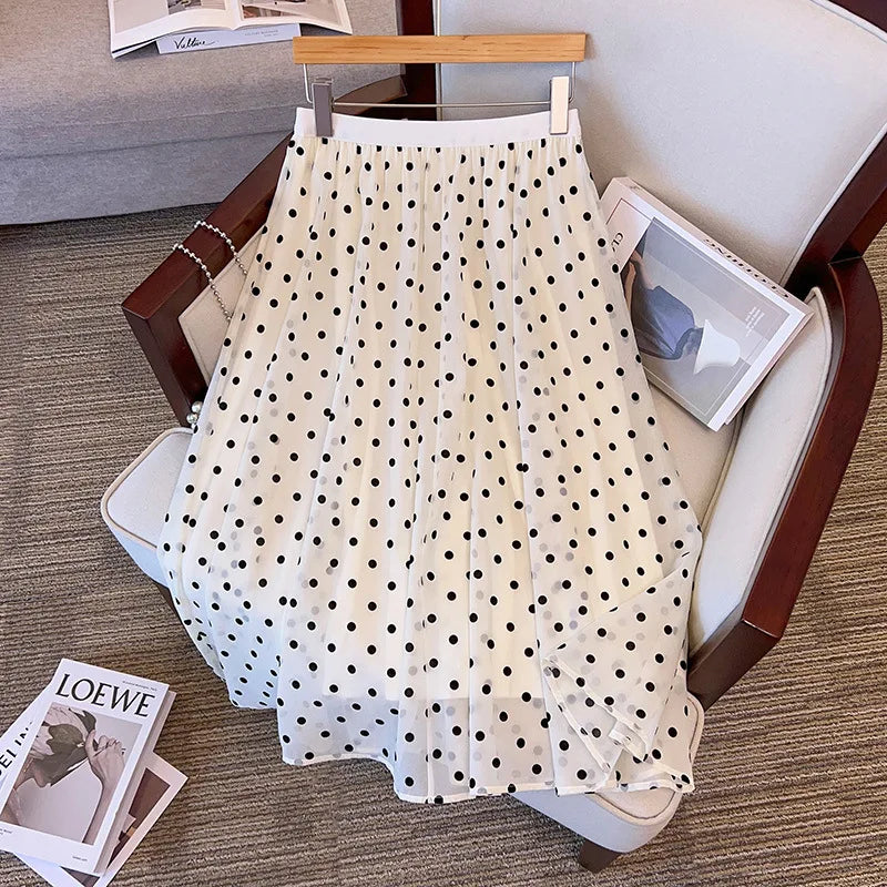 Stilla | Kvinders Polka Dot A-Line Fashion Designer 4 9xl Mini Nederdele (plus Størrelse)