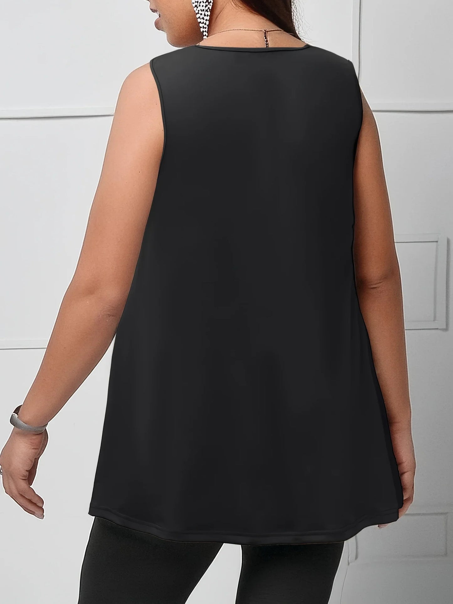 Stilla | Kvinders Ruffle Toppe 3 5xl Skulpteret Mode Designer Singlets (plus Størrelse)