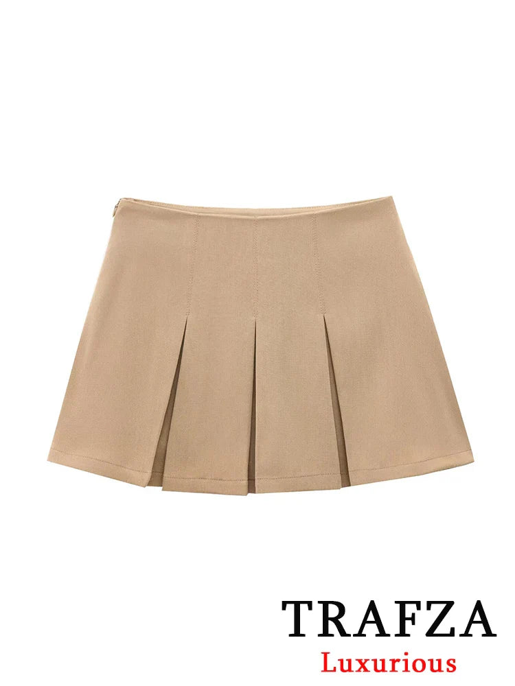 Stilla | Kvindernes Ruffles Plisseret Mode Designer Mini Nederdele (korte)