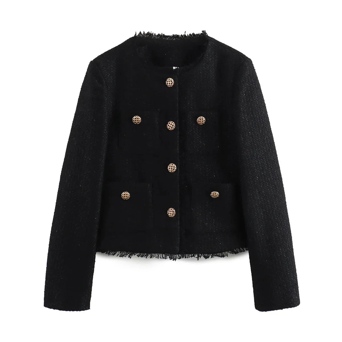 Stilla | Kvindernes Rustikke Toppe Mode Designer Tweed Uldjakker