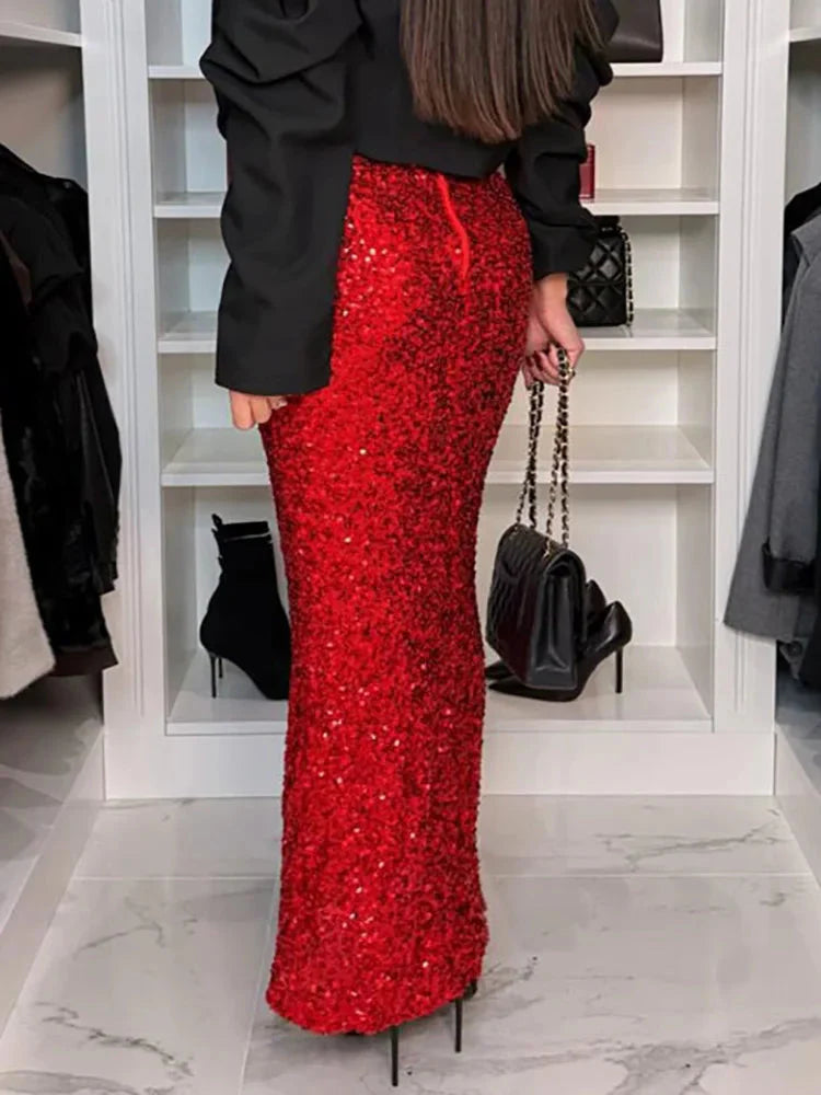 Stilla | Kvinders Pailleth Fashion Designer Bodycon Nederdele (lange)