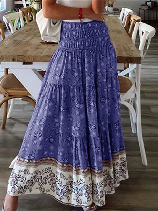 Stilla | Dame Nederdele Afslappet Høj Talje Trykt Lang Nederdel