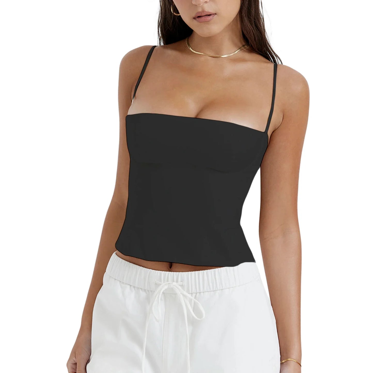 Stilla | Kvinders Spaghetti Strop Toppe Korsæt Mode Designer Singlet