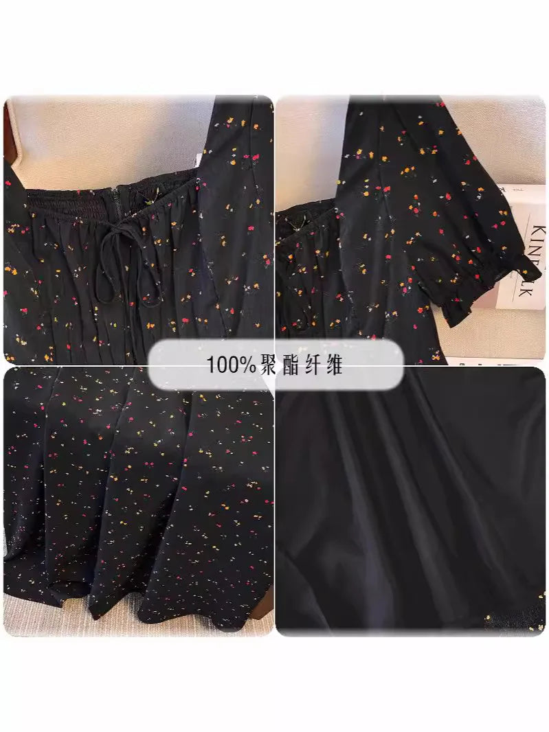 Stilla | Kvinders Firkantede Hals 5 9xl Mode Designer Retro Midi Kjoler (plus Størrelse)