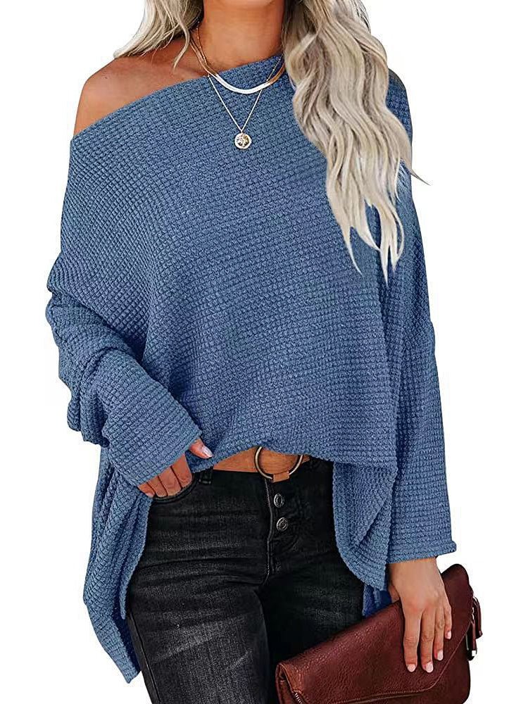Stilla | Kvinders Trøjes Afslappet Off Shoulder Strik Pullover Lange Ærmer Trøje