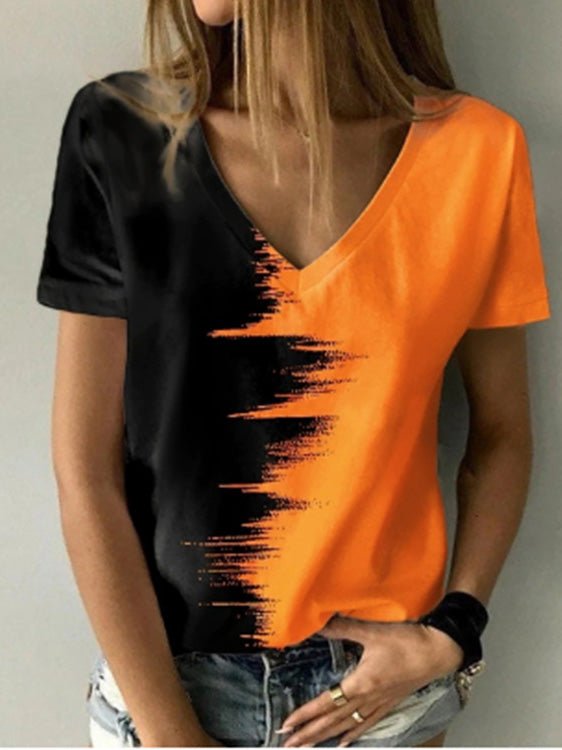 Stilla | Kvinders T-shirts Trykt V-hals Kortærmet T-shirt