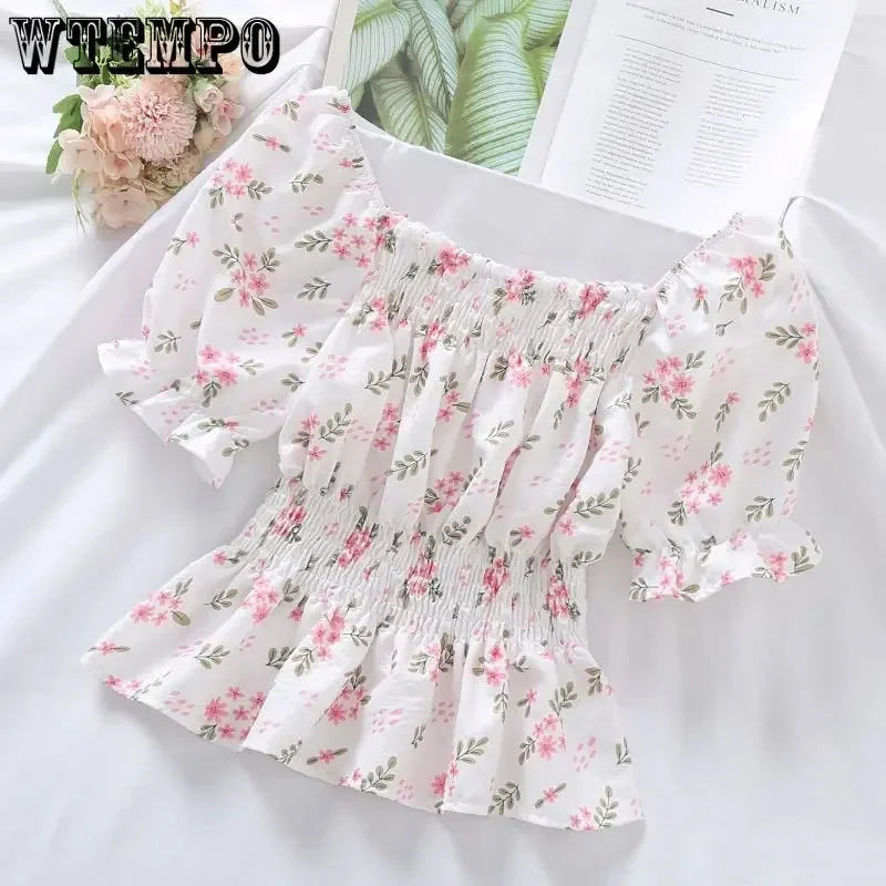Stilla | Kvinders Toppe Flæse Blomstret Mode Designer Bluse T-Shirts