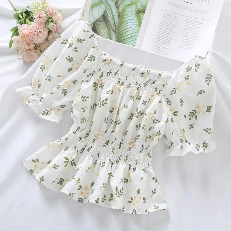Stilla | Kvinders Toppe Flæse Blomstret Mode Designer Bluse T-Shirts