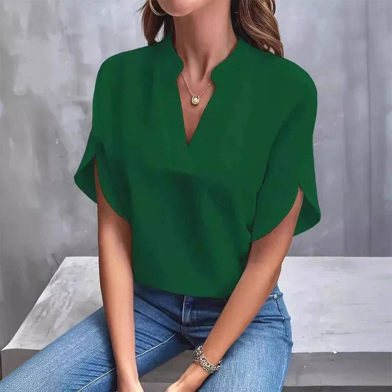 Stilla | Kvinders V-Hals Mode Designer Bluse T-Shirts