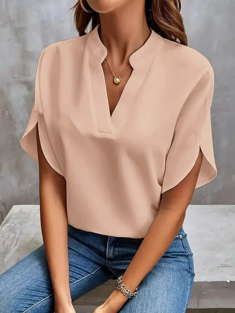Stilla | Kvinders V-Hals Mode Designer Bluse T-Shirts