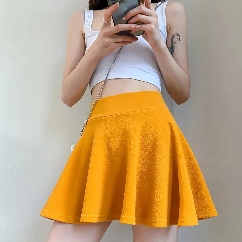 Stilla | Kvinders Årgang Tennis Ruffle Mode Designer Mini Skirt (kort)