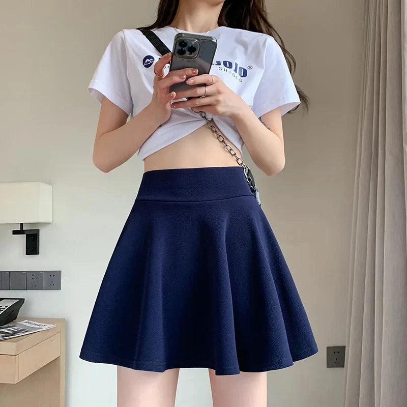 Stilla | Kvinders Årgang Tennis Ruffle Mode Designer Mini Skirt (kort)