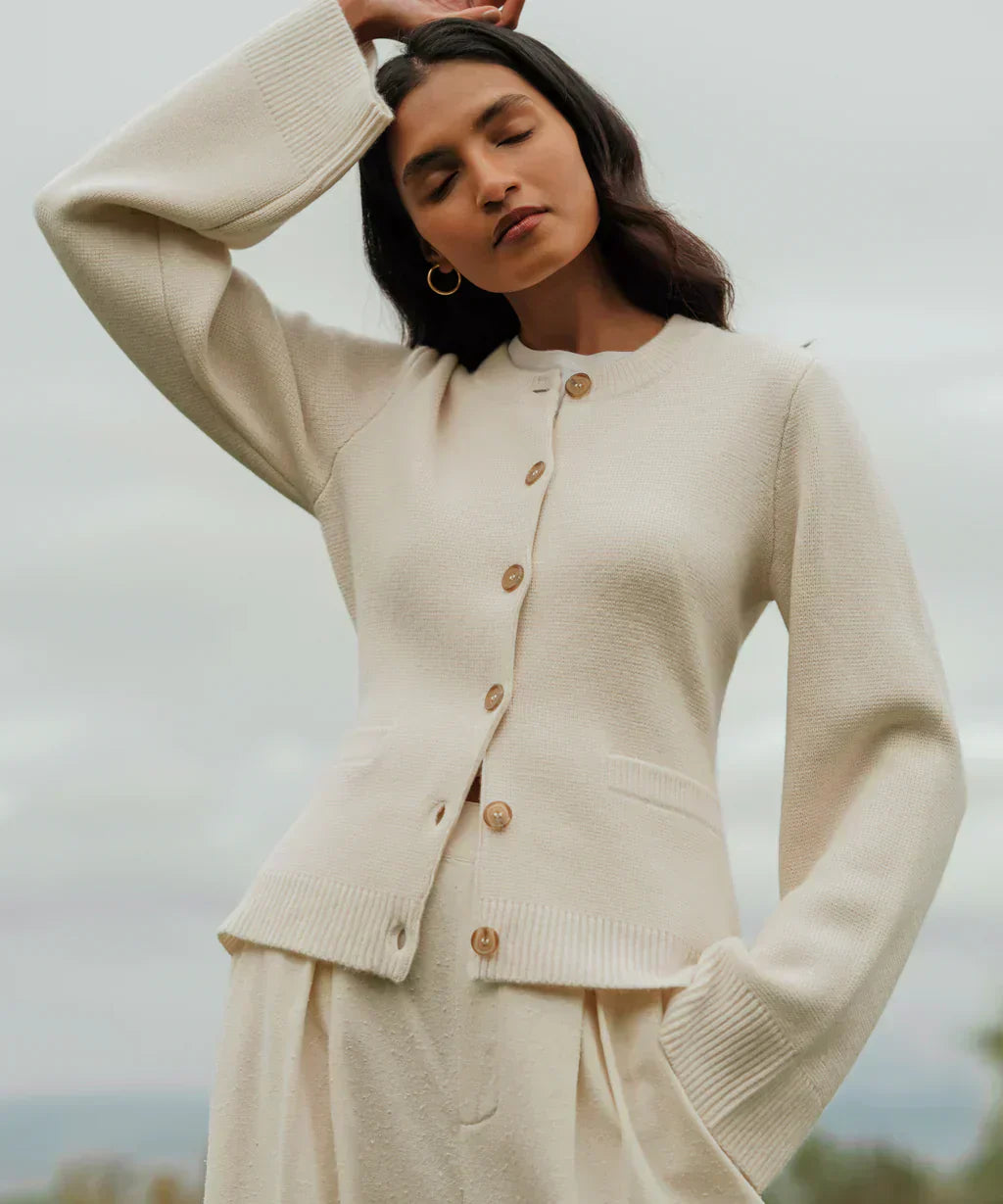 Stilla | Cardigan Alt-Sølv med Knapper