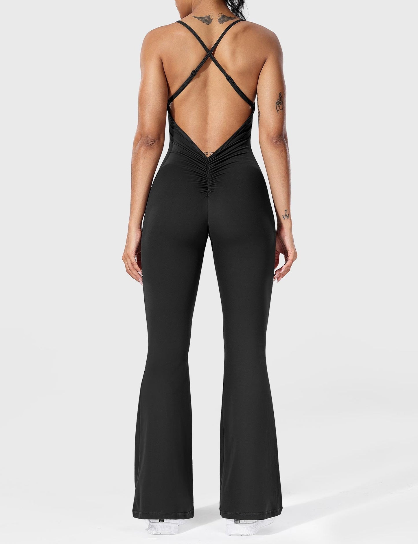 Stilla | Kvinders Kryds Over Flare Jumpsuit