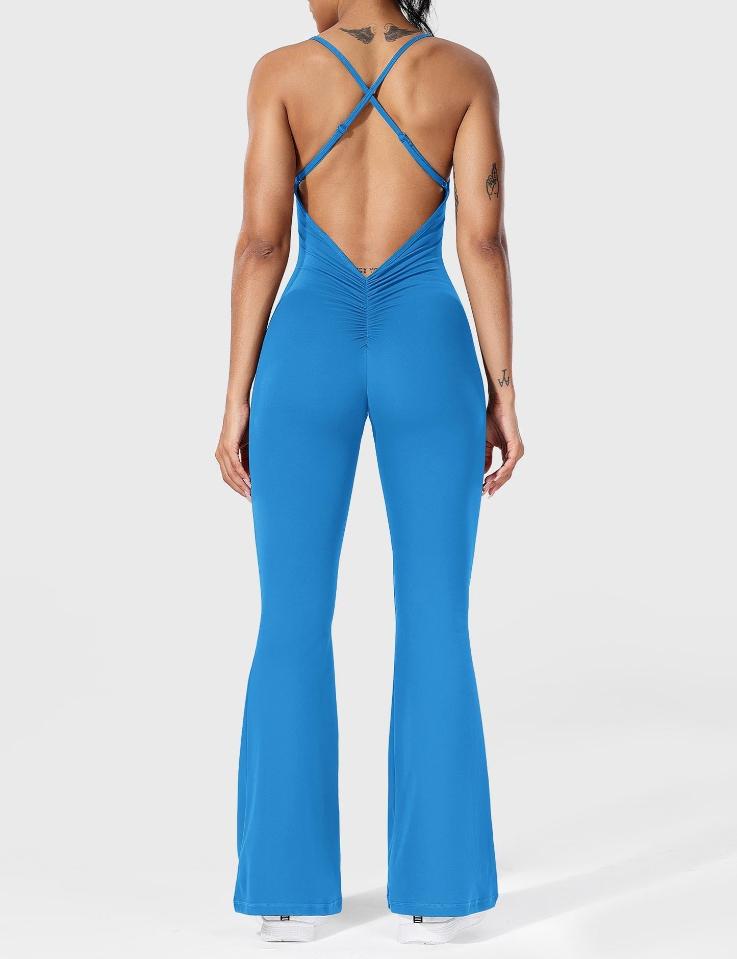Stilla | Kvinders Kryds Over Flare Jumpsuit