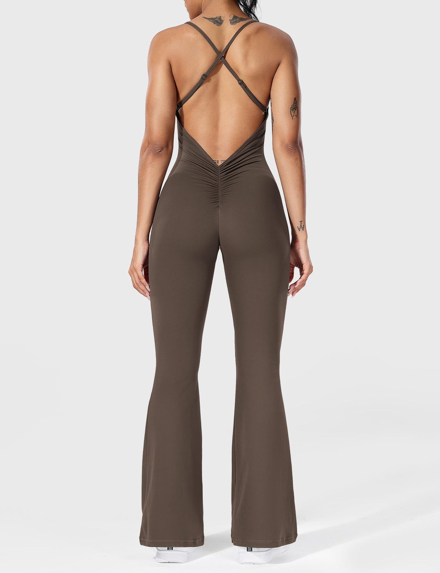 Stilla | Kvinders Kryds Over Flare Jumpsuit
