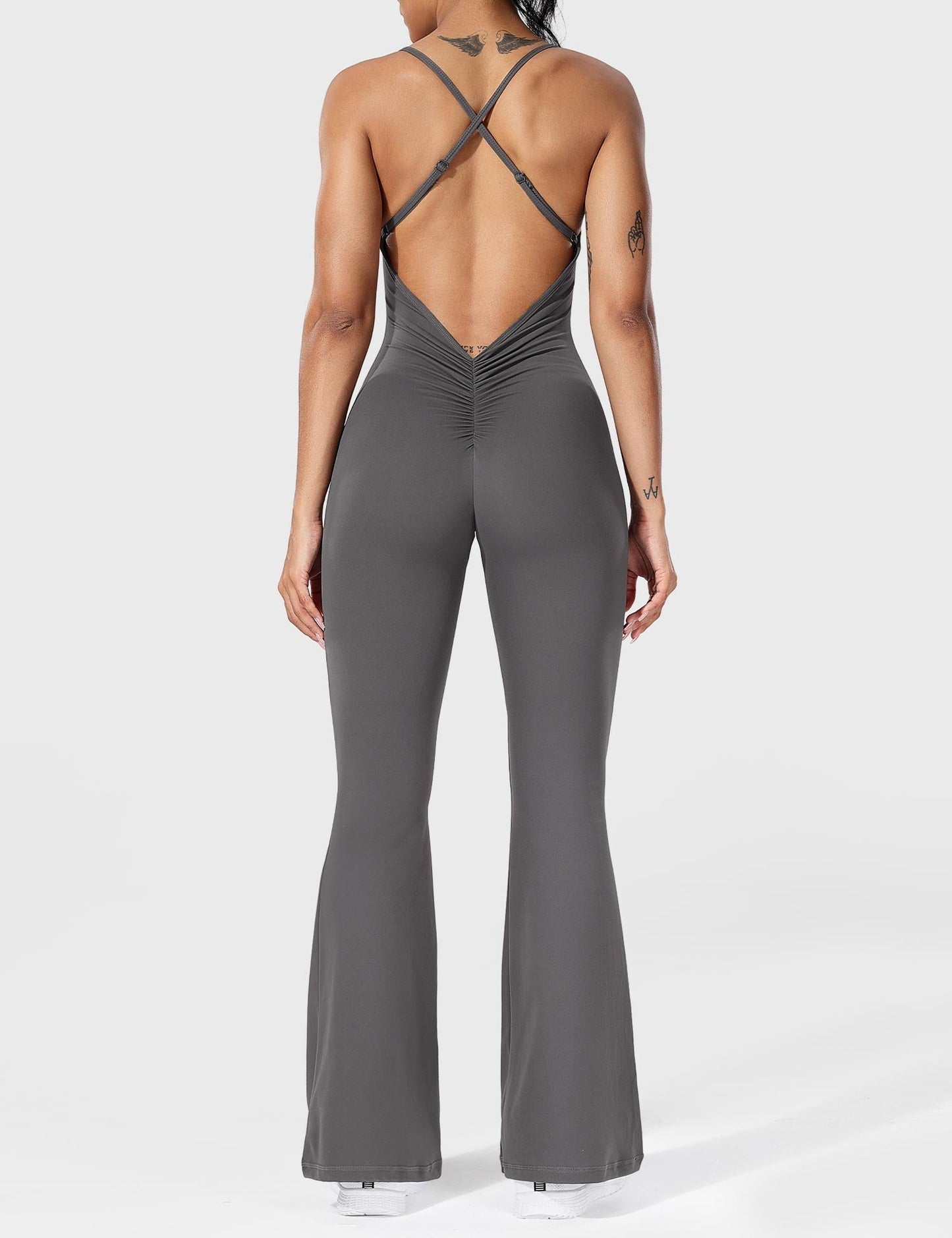 Stilla | Kvinders Kryds Over Flare Jumpsuit