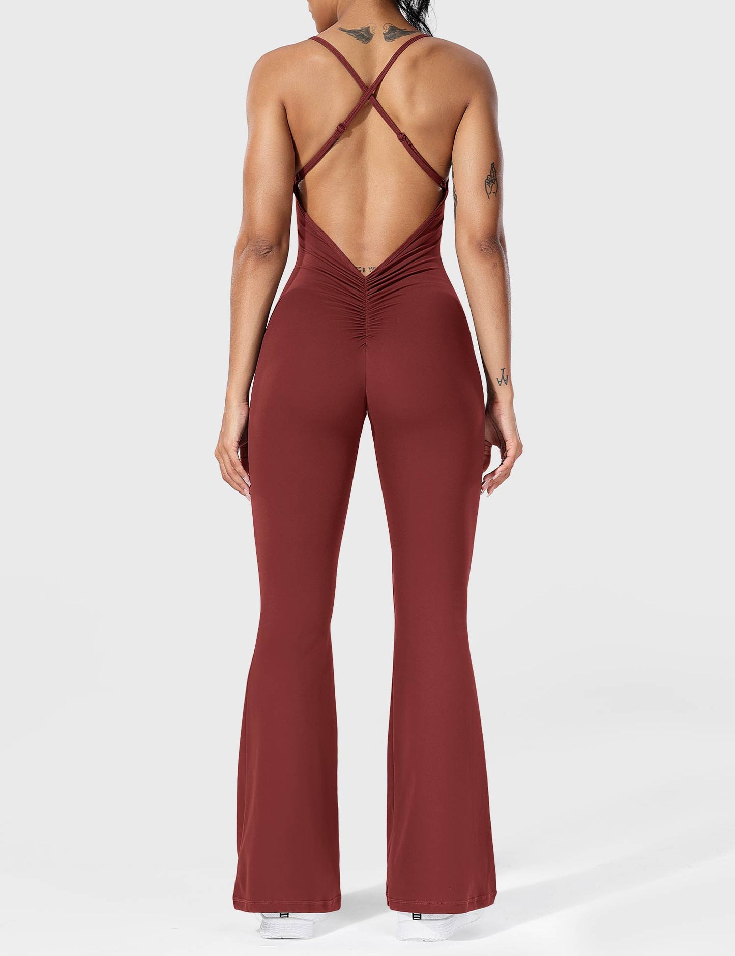 Stilla | Kvinders Kryds Over Flare Jumpsuit