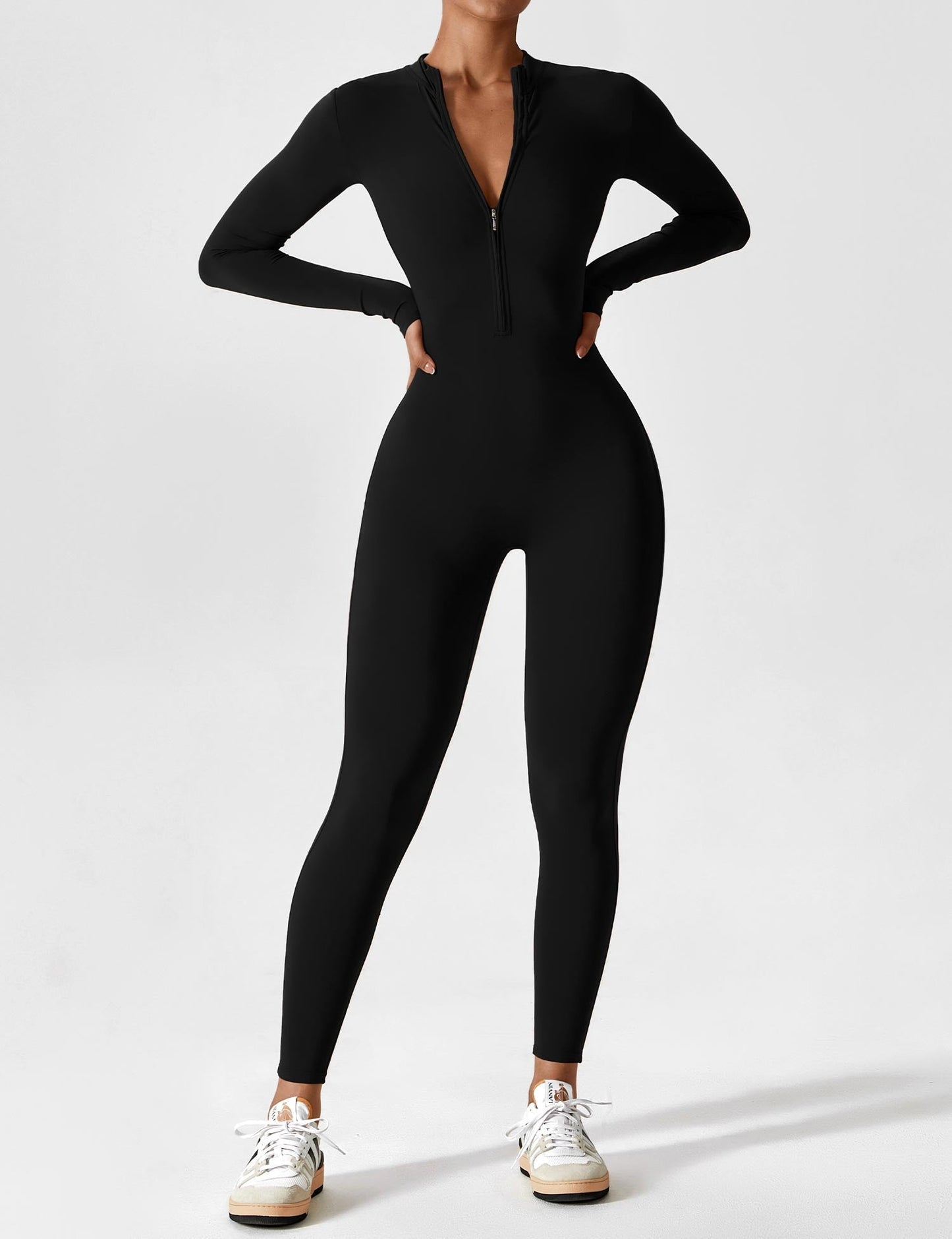 Stilla | Langærmet Zip up Jumpsuit