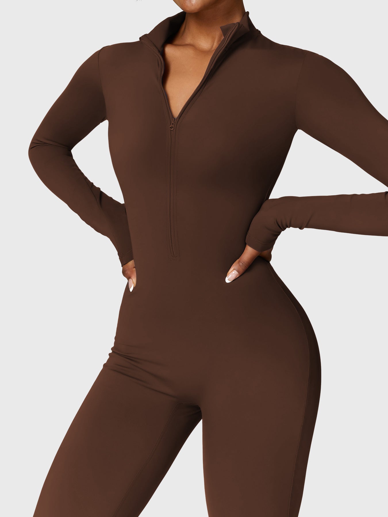 Stilla | Langærmet Zip up Jumpsuit