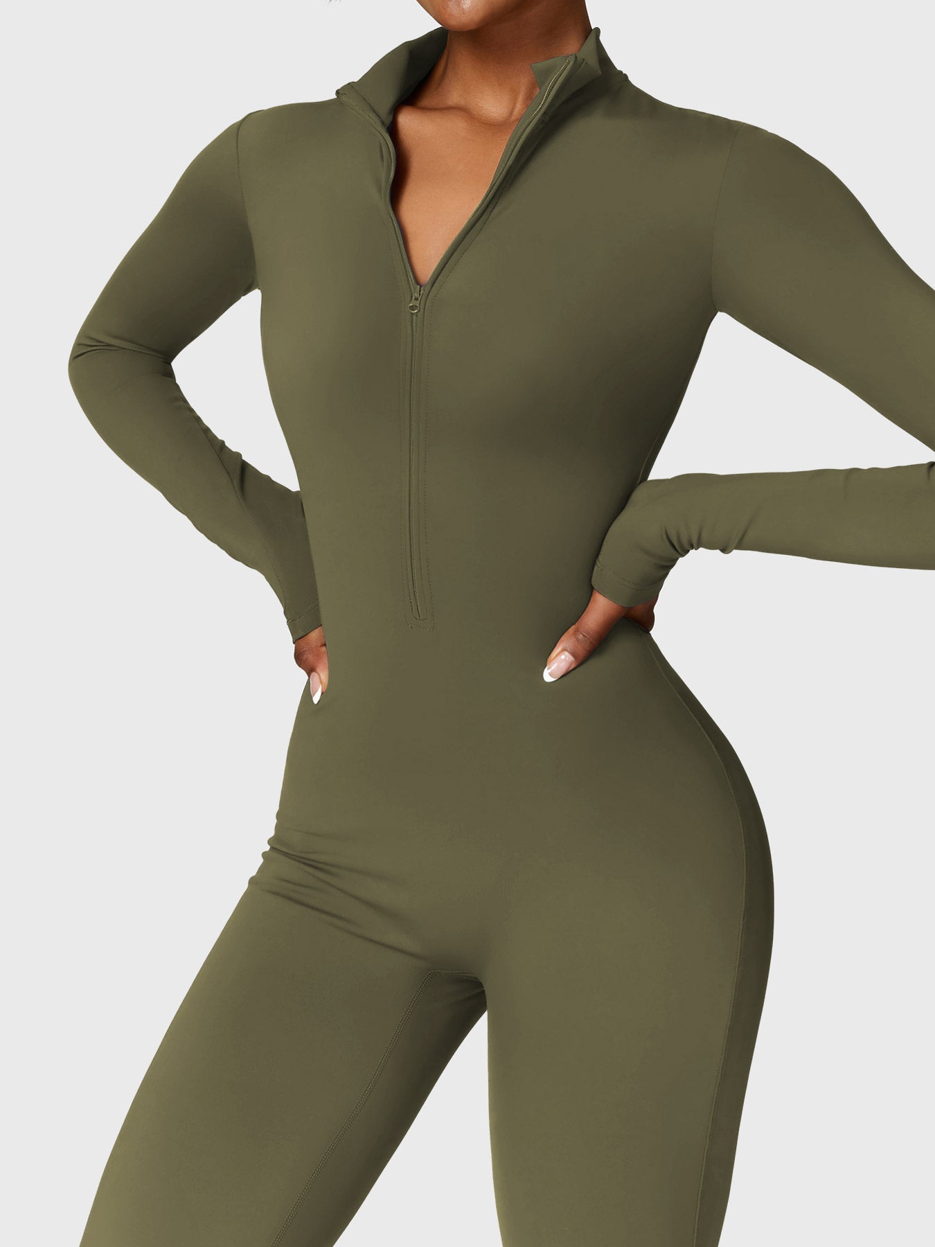 Stilla | Langærmet Zip up Jumpsuit