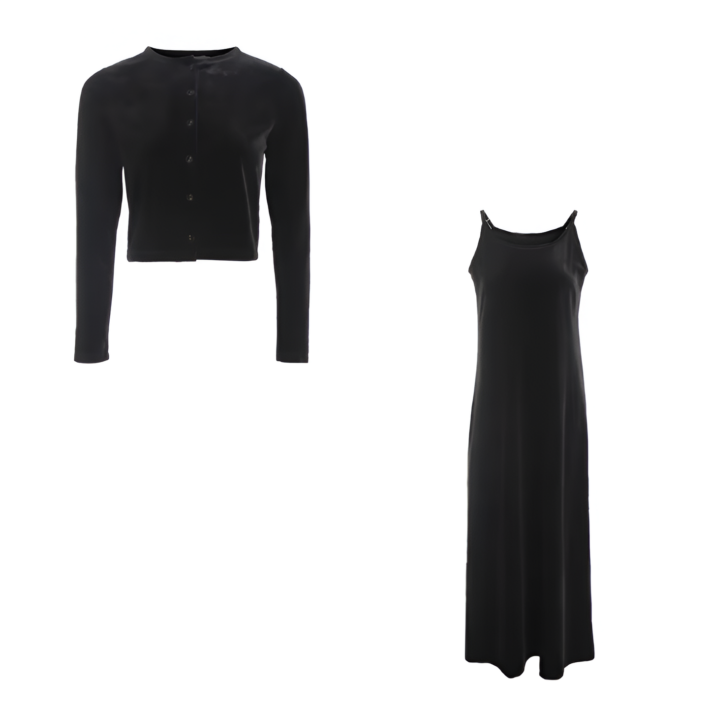 Stilla | Elegante Velvet Vest & Bælte Kjole Sæt